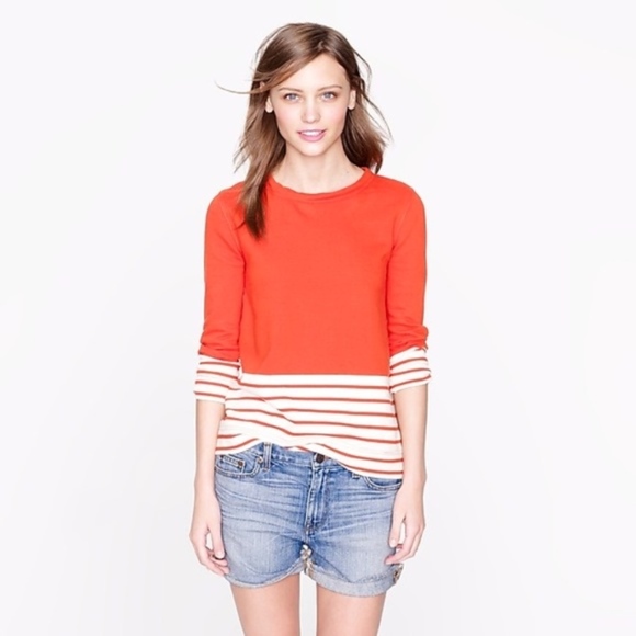 J.Crew Nautical Fleece Striped Pullover - Picture 2 of 8